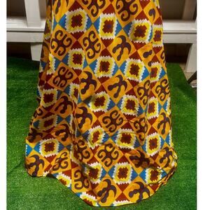 Maximalist African Print Flowy Maxi Skirt